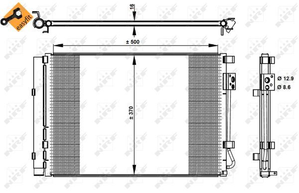 NRF 35997 Condenser, air conditioning