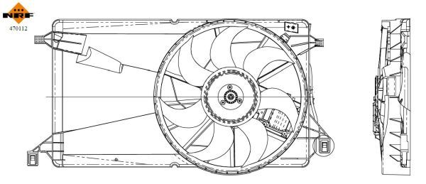 NRF 470112 Fan, engine cooling