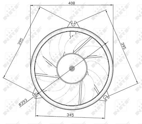 NRF 47049 Fan, engine cooling