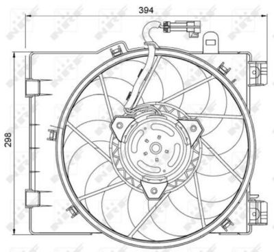 Fan, engine cooling NRF 47063