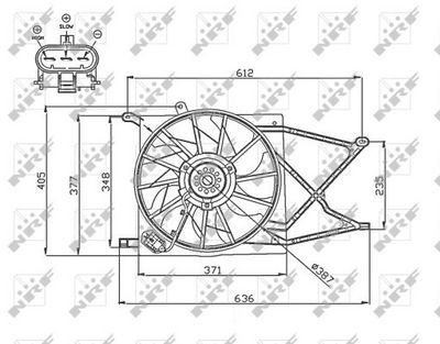 Fan, engine cooling NRF 47749
