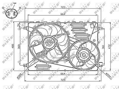 Fan, engine cooling NRF 47755