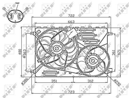 NRF 47756 Fan, engine cooling