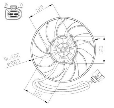 Fan, engine cooling NRF 47946