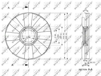 Fan Wheel, engine cooling NRF 49802