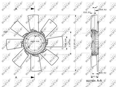 Fan Wheel, engine cooling NRF 49856