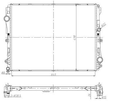 Radiator, engine cooling NRF 50041