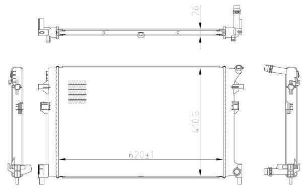 NRF 50042 Radiator, engine cooling