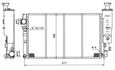 Radiator, engine cooling NRF 50401