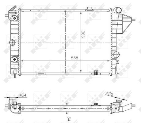 NRF 513508A Radiator, engine cooling