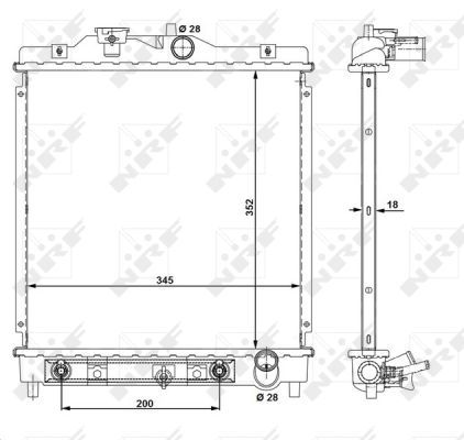 NRF 516355 Radiator, engine cooling