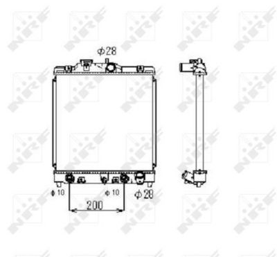 Radiator, engine cooling NRF 516356