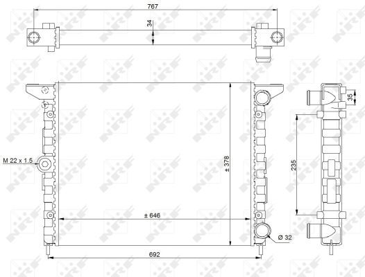 NRF 519523 Radiator, engine cooling