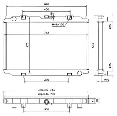 Radiator, engine cooling NRF 52070