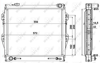 Radiator, engine cooling NRF 52091