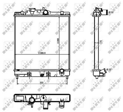 Radiator, engine cooling NRF 526356