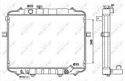 Radiator, engine cooling NRF 53034