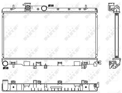 Radiator, engine cooling NRF 53038