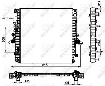 Radiator, engine cooling NRF 53097
