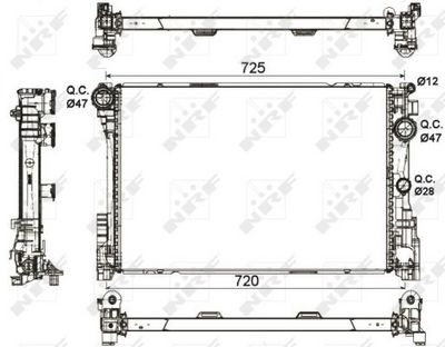 Radiator, engine cooling NRF 53113