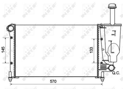 Radiator, engine cooling NRF 53128A