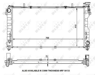 Radiator, engine cooling NRF 53156
