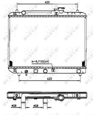 Radiator, engine cooling NRF 53207