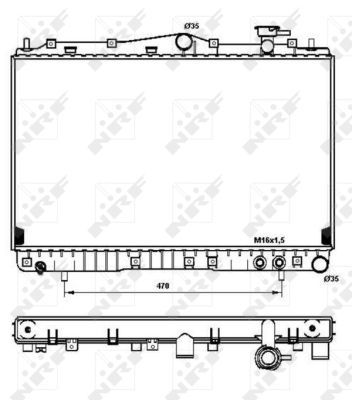 Radiator, engine cooling NRF 53259