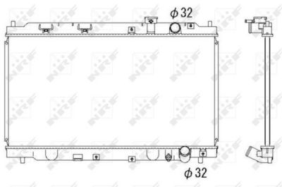 Radiator, engine cooling NRF 53284