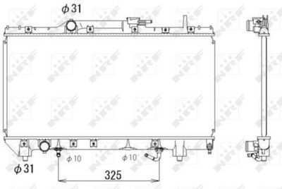 Radiator, engine cooling NRF 53336