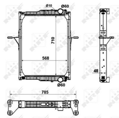 Radiator, engine cooling NRF 53432