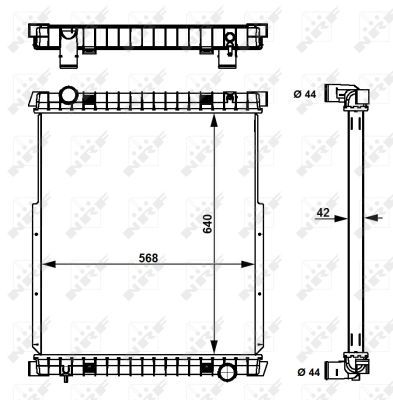 Radiator, engine cooling NRF 53538