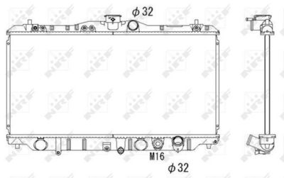 Radiator, engine cooling NRF 536352