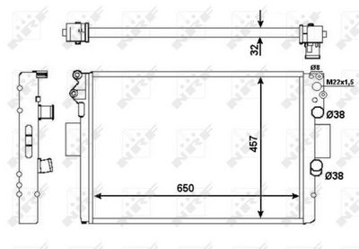 Radiator, engine cooling NRF 53652