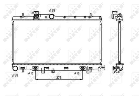 NRF 53698 Radiator, engine cooling