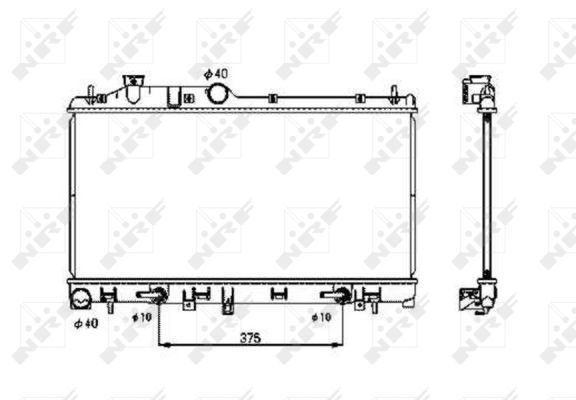 NRF 53700 Radiator, engine cooling