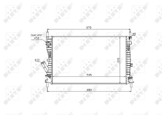 NRF 53743 Radiator, engine cooling