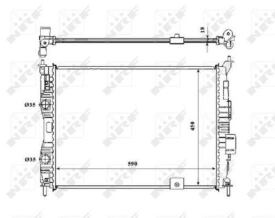 Radiator, engine cooling NRF 53846