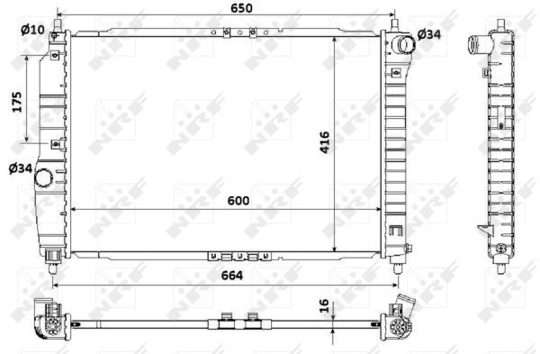 NRF 53902A Radiator, engine cooling