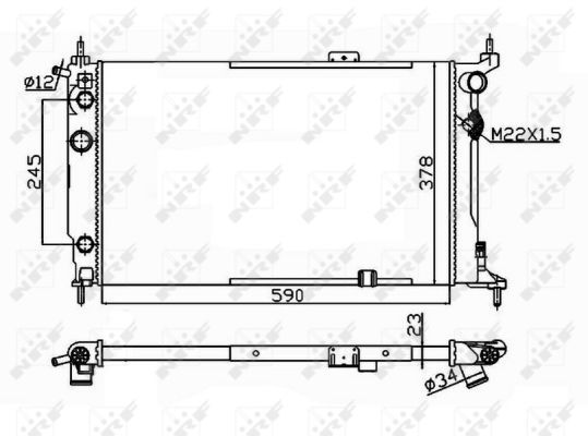 NRF 54201 Radiator, engine cooling