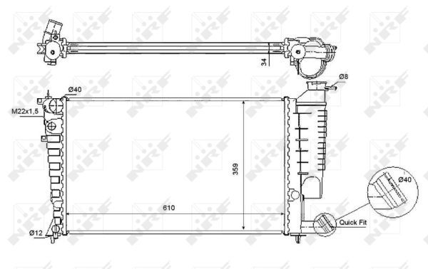 NRF 54715 Radiator, engine cooling