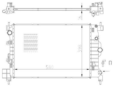 Radiator, engine cooling NRF 550003