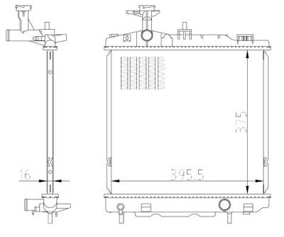 Radiator, engine cooling NRF 550022