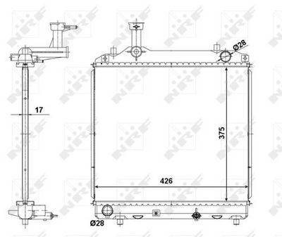 Radiator, engine cooling NRF 56062