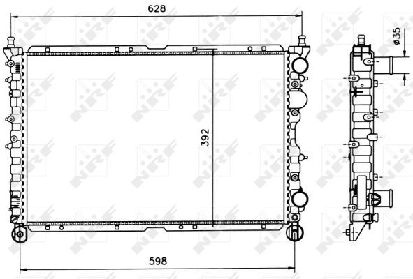 NRF 58085 Radiator, engine cooling