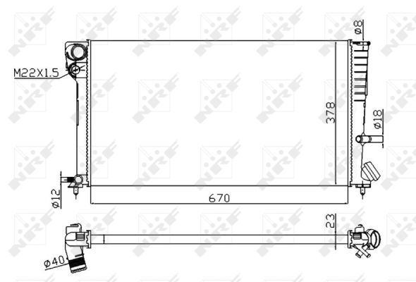 NRF 58101A Radiator, engine cooling