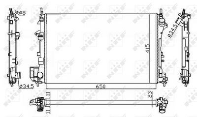 Radiator, engine cooling NRF 58203A