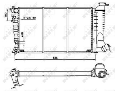 Radiator, engine cooling NRF 58233
