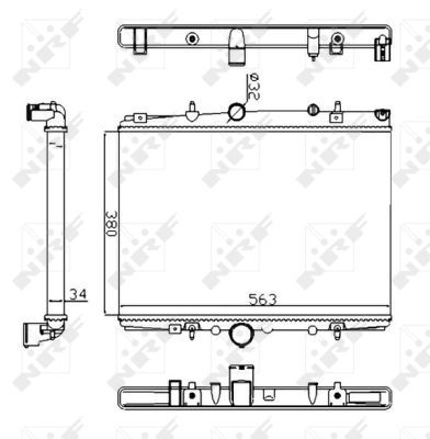 Radiator, engine cooling NRF 58303A