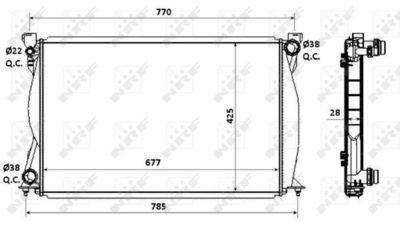 Radiator, engine cooling NRF 58359